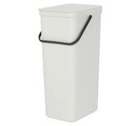 Cubo de basura empotrado Sort & Go (40 l, Blanco, Plástico)