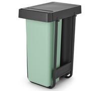 Cubo de basura integrado SORT & GO 2x 30 l, gris oscuro / verde jade, plástico, Brabantia