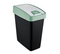 keeeper Cubo de basura Premium con tapa abatible, Tacto suave, 25 L, Magne, Verde Nordic