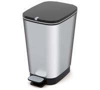 Cubo de basura Papelera Kis Chic con pedal Junta de goma Metalizada 50 litros
