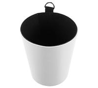Cubo de Basura para Coche Pequeño, Portátil, de Cuero Sintético y PP | Instalación Fácil, Diseño Multifuncional, Color Blanco, Accesorio Interior para Vehículos, Estilo Compatible