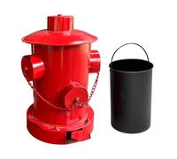 Cubo De Basura Para La Cocina | Contenedor De Gran Capacidad En Forma De De Incendios Con Pedal | Contenedor De Basura Con Tapa | Para Exterior Coche Oficina Hogar Dormitorio Y Cuarto De Baño