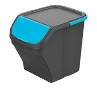 Cubo de basura para reciclaje mondex stack n' sort azul gris 25 l apil