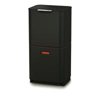 Cubo de basura para reciclaje TOTEM MAX 60 l, negro, acero / plástico, Joseph Joseph