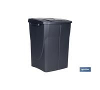 Cubo de basura para reciclar 45 litros color gris 36.5 x 36 x 51 cm