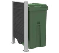 Cubo de basura Retiro Gris 85 x 12 x 115 cm | Resistente a la intemperie, diseño extensible, fácil montaje, poste de aluminio