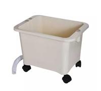 Cubo de Fregona de plástico ABS con Botón de Drenaje Rápido, Lavabo con Manguera de Drenaje expandible, Cubo de Limpieza Grande para Lavadero, Garaje, 48,5 * 35 * 35,5 cm