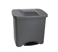 Cubo de Reciclaje con Pedal 50L Metal- Contenedor de Basura Ecológico para Cocina - Con Separadores Internos Ajustables, Plástico Resistente y Fácil Limpieza | Denox