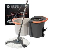 Cubo doble con escurridor giratorio y fregona triangular con recambio TurboClim Duo de Clim profesional