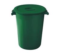 Cubo Industrial 100L - Verde, Apto para Uso Alimentario y Material de Alto Impacto | Apilable con Asas Ergonómicas y Base con Ruedas Opcional - Denox