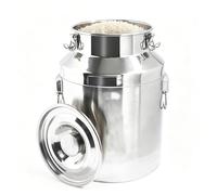 Cubo Inoxidable 5L -88L Alimentos con Tapa Hermética Bidón de Lechera para Transporte Seguro Jarra de Acero Inoxidable Alta Capacidad(With Spigot,64L/16.91Gal)