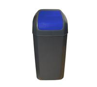 Cubo - Papelera con tapa basculante de 15L color azul