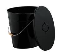 Cubo para cenizas Contenedor de carbón 18,5 L con tapa Recipiente para cenizas