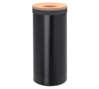 Cubo para la colada, 35 l, con tapa de corcho, negro, Brabantia