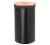 Cubo para la colada, 60 l, con tapa de corcho, negro, Brabantia
