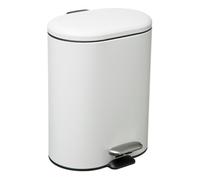 5five Papelera metálica siliflex Cierre suave 6 l Blanca