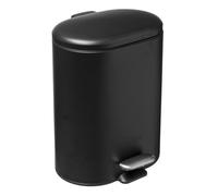 5five Papelera metálica siliflex – Cierre suave, cubo pedal, 6 L negra