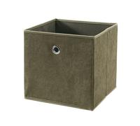 Cubo plegable de tejido pana verde caqui - h27 cm 28 cm