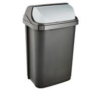 Keeeper Cubo de Basura con Tapa Deslizante, 25 l, Rasmus, Gris (Graphite)