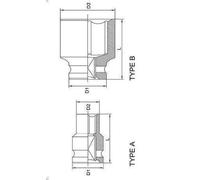 Cubos insertables TOPTUL XTKABA3222