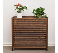 Cubre Aire Acondicionado Exterior Madera Balcon Funda Aire Acondicionado El Polvo Protector Aire Acondicionado Exterior Cubierta Aire Acondicionado Protege Del Sol La Lluvia Estanteria Para Plantas(86