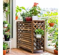 Cubre Aire Acondicionado Exterior Madera Funda Aire Acondicionado Exterior Protector Aire Acondicionado Proteger Del Sol Y La Lluvia Funda Para Aire Acondicionado Exterior Soporte Para Plantas(120x57x