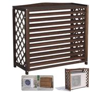 Cubre Aire Acondicionado Exterior Madera Protector Aire Acondicionado Balcon Cubierta Aire Acondicionado Exterior Protege Del Sol La Lluvia El Polvo Funda Aire Acondicionado Exterior Soporte Plantas(1