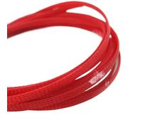 Cubre Cables Funda Trenzada 3/4/6/8/10/12/14mm 1/5/10 Metros Envoltura de Alambre Alta Densidad Funda Protectora Negro Rojo Cable for Computer Automotive(Red,4mm,10M)