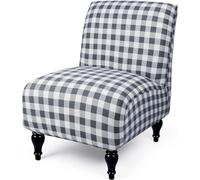 Cubre Sofá De 1 Plaza Elástica Funda para Sillón Sin Brazos, Funda para Silla De Club Funda Reclinable Funda De Sofá Individual Lavable,Modernas Fundas Protectoras para Chesters ( Color : Darkgray/Whi