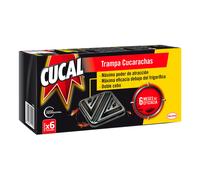 Cucal Insecticida Trampa Cucarachas Doble Cebo - Pack 3 con 18 trampas. Trampas para Cucarachas con hasta 6 meses de eficacia, Elimina cucarachas. CUCAL