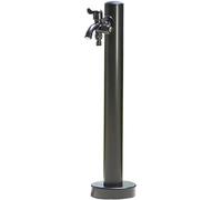 CucCe Columna de agua de acero inoxidable Columna de agua independiente acero inoxidable for jardín, dispensador vertical 37 pulgadas con grifos dobles, hidrante a prueba congelación(60cm/24in)