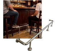 CucCe Kit de rieles for pies de barra Kit de rieles for pies barra for interiores, for acero inoxidable 3,28~16,4, for biblioteca cocina y restaurante