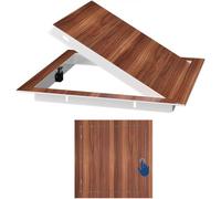 CucCe Panel de acceso Puerta Panel de acceso veta madera pared, puerta trampilla oculta con clic for abrir/cerrar(D,15x15cm/6x6in)
