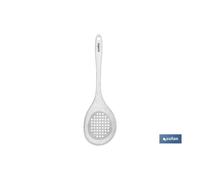 Cuchara de agujeros de silicona blanca modelo bach 34 cm