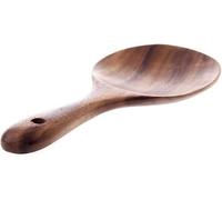 Cuchara de arroz de madera natural, antiadherente, pala de arroz, cuchara de arroz, espátula de arroz para ensaladas de arroz y patata, utensilios de servir de 7 pulgadas para cocina y comedor