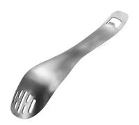 Cuchara de cocina multifuncional de acero inoxidable - Rallador versátil, exprimidor de ajo, separador de huevos, exprimidor, gadgets de cocina | Cuchara de madera confiable para cocinar cerca