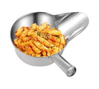 Cuchara de cocina para alimentos, cuchara de pollo de acero inoxidable para cocina, utensilios de pico de pato, herramienta de agitación ergonómica para salsa, azúcar, sal, palomitas de maíz