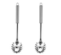 Cuchara de espagueti, cuchara de pasta, cortador de espaguetis, servidor de pasta de acero inoxidable duradero, servidor de tenedor de pasta, resistente al calor, 30 cm