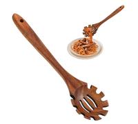 Cuchara De Espaguetis De Madera Servidor Ranurado Pasta Madera Dura Mango