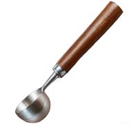 Cuchara medidora de café de 15 ml, 30 ml, acero inoxidable, mango de madera de nogal para té suelto, bolsa de polvo, accesorio de clip (B)