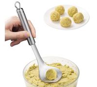 Cuchara para albóndigas | Mango largo de acero inoxidable - Moldeador de albóndigas con agujeros | Molde antiadherente para cocina Comida Cocinar carne carne pollo cerdo pescado