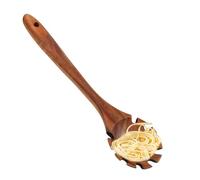 Cuchara Para Espaguetis Madera Servidor Ranurado Pasta Madera Dura Mango