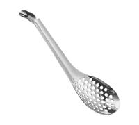 Cuchara ranurada - Mini colador de acero inoxidable, cuchara ranurada para cocinar | Utensilio de cocina resistente, mango cómodo con cuenco ranurado, flexible para drenar líquidos, salsas, cereales y