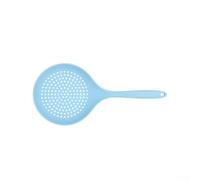 Cuchara ranurada resistente al calor, herramienta de cocina, cuchara grande para servir ensalada de pasta, drenaje de aceite, fácil de limpiar, 36 cm (azul)