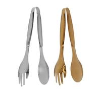 Cuchara, tenedor, pinzas, pequeño Clip de comida de acero inoxidable para ensalada, pastelería, Buffet, accesorios para servir cocina