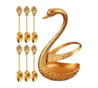 Cucharas de café,Seis elegantes piezas de mango largo para mezclar,Set de cucharas para bar de café | Hogar, Cocina, Aperitivo, Postre, Frutas, Helados