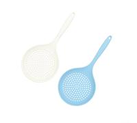 Cucharas de cocina de silicona resistentes al calor, cuchara no ranurada, seguro sin BPA, colador para olla caliente, 36 cm, color blanco (mezcla)