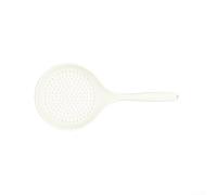 Cucharas de cocina de silicona sin BPA, cuchara ranurada segura, sin skimmer para freír alimentos extra largas 36 cm (blanco)