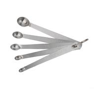 Cucharas medidoras de acero inoxidable para mini juego de 5 piezas para hornear cocina gota pellizco Smidgen para salpicadero, cantidades de óxido para prueba de herramientas del Reino Unido