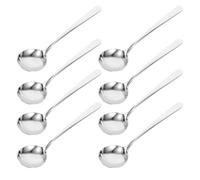 Cucharas Sopera de Acero Inoxidable 8 Piezas Grandes Redondas
